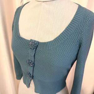 Anthropologie Guinevere Cropped Sweater Top~Preowned